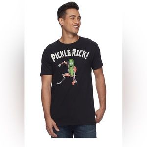 PICKLE Rick Adult New T-Shirt - Pickle Rick Exo Skeleton Ready to Fight